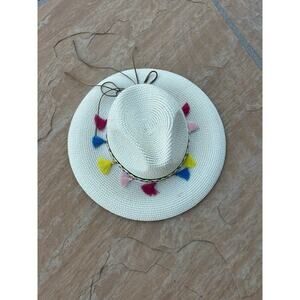 Royal Road Trading Co natural Tassel Accent Sun Hat One Size JW